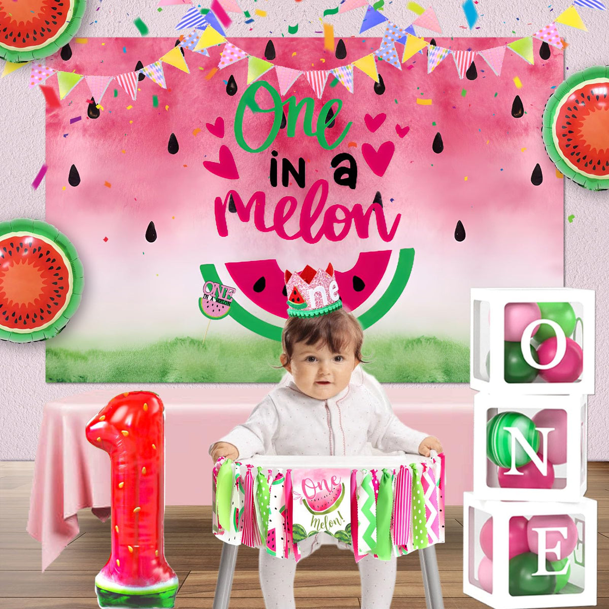 SNLN Number 1 foil balloon marks the milestone with shine.