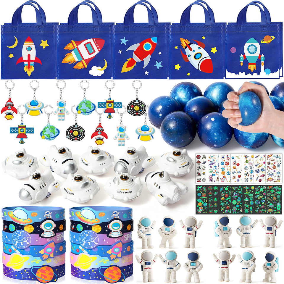 SNLN outer space gift bags with bold designs for party favors and easy cleanup.