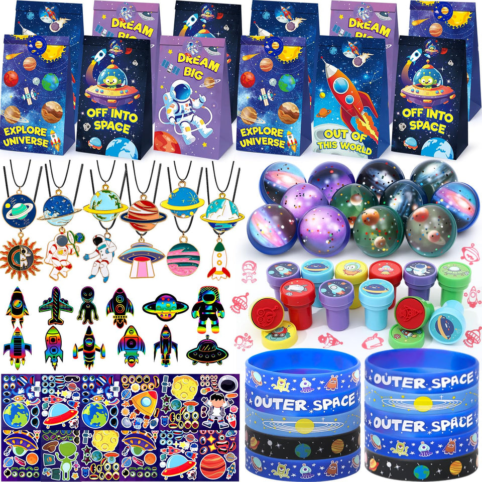 SNLN outer space gift bags for easy party favors and take home treasures