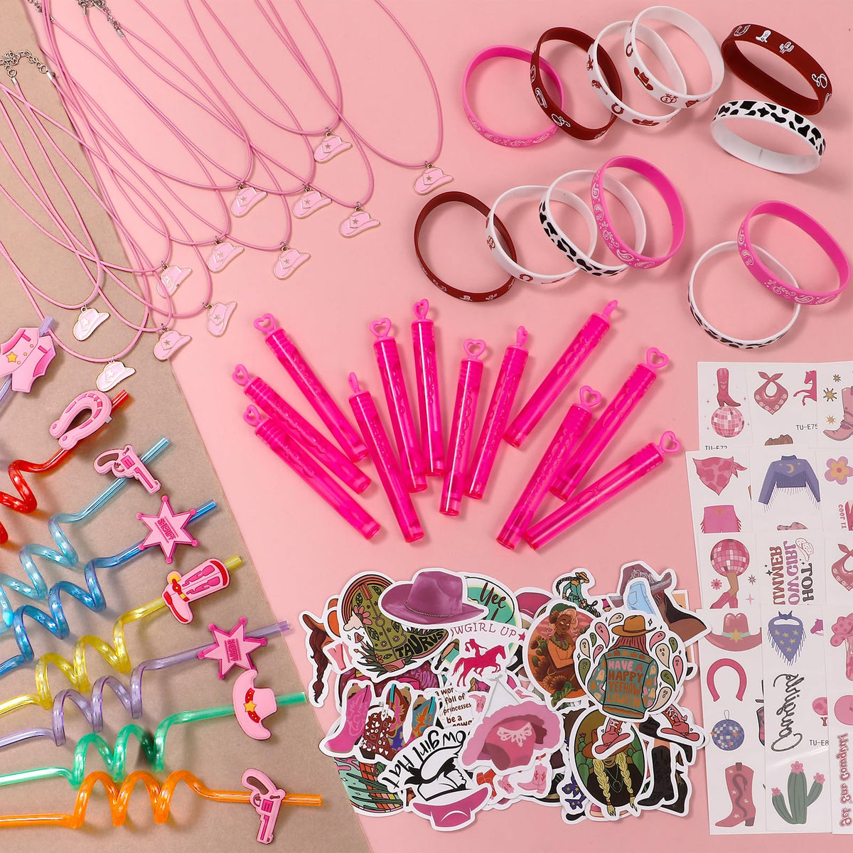 SNLN pink party favors kit for rodeo themed celebrations