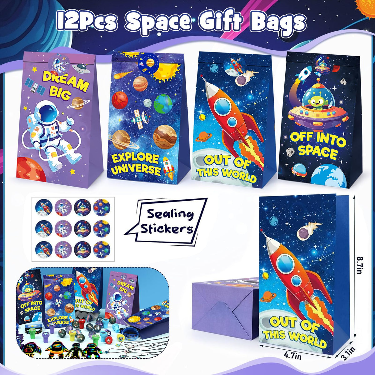 SNLN space bouncy balls for active space themed play
