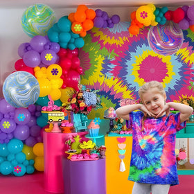 SNLN Tie-Dye Party Scene showcases a versatile setup for festive gatherings.
