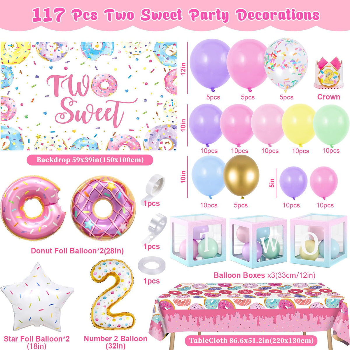 SNLN Two Sweet backdrop frames the party with a charming, memorable photo setting.