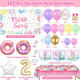SNLN Two Sweet backdrop frames the party with a charming, memorable photo setting.