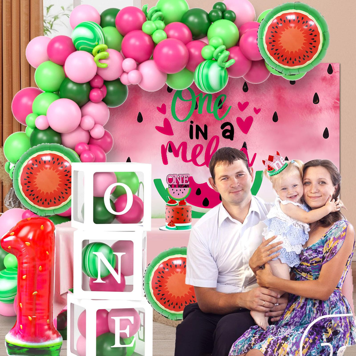 SNLN Watermelon cake topper provides a themed finish for the cake.