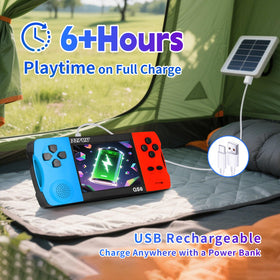 SNONBROS handheld console with 1800mAh battery for hours of play.