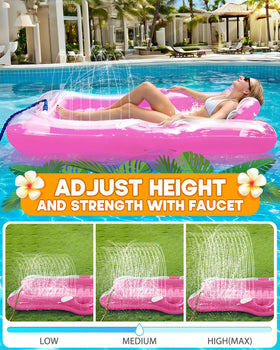 Snowalva auto-spray cooling keeps you refreshed while lounging in the sun
