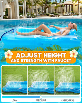 Snowalva tanning pool lounger 80x66, larger platform for sharing with family and friends.