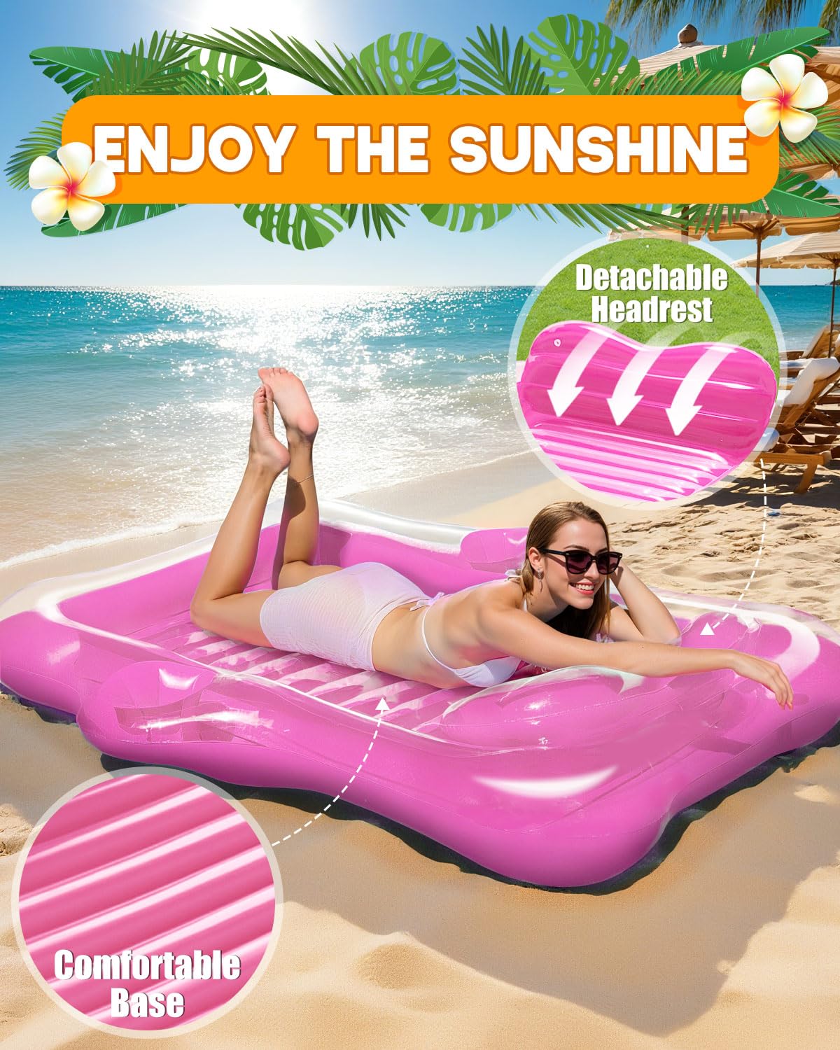 Snowalva lounge with two oversized 8-inch cup holes for drinks