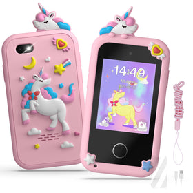 SnowCinda kids smart phone toy with 2.8-inch screen for safe screen-time learning