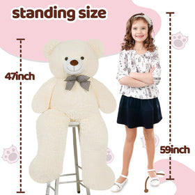Snowolf large teddy bear shown in decorative gift box for holidays and celebrations.
