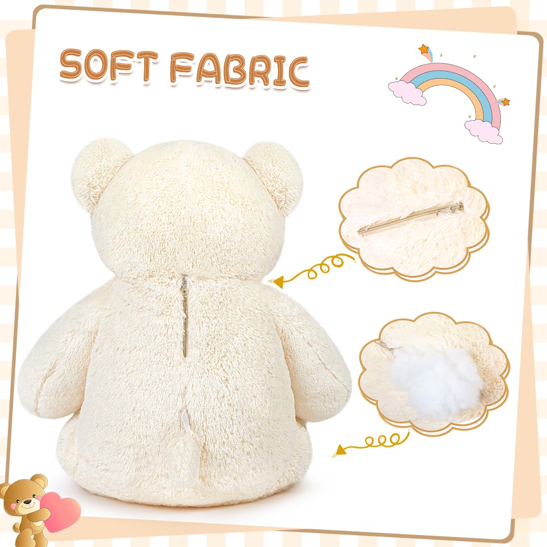 Snowolf soft plush fabric close-up highlighting eco-friendly materials.