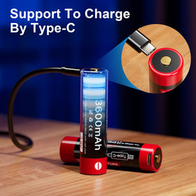 SNSYIY battery showing 18mm diameter and 72mm length form factor.