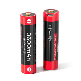 SNSYIY 3600mAh battery with protection board for safer flashlights.