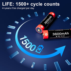 SNSYIY high-capacity battery ideal for extended flashlight use.