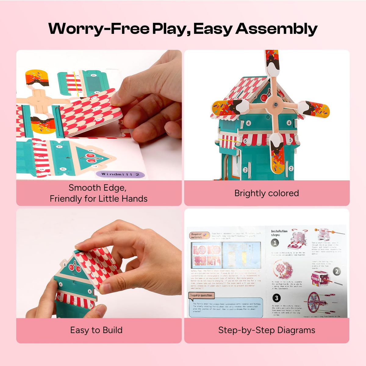 Sntieecr windmill gear assembly teaches motion through hands-on exploration