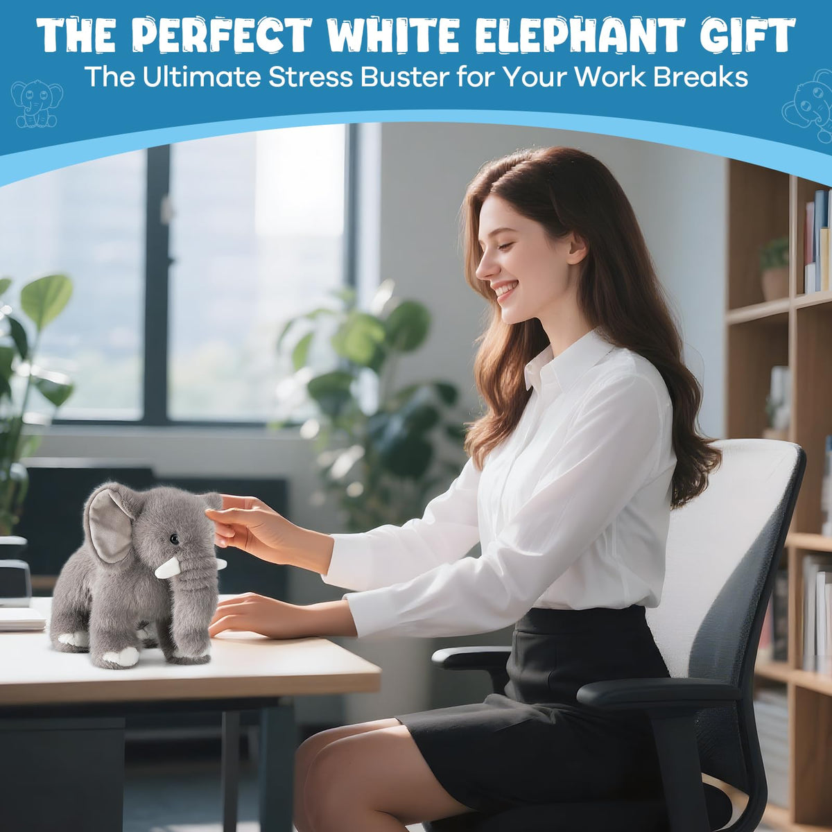 SnugBibble elephant plush offering comforting cuddles during bedtime and travel.