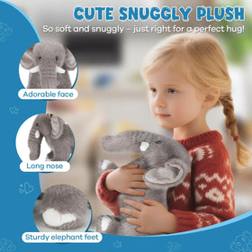 SnugBibble elephant plush sound module delivering authentic elephant calls for imaginative fun.
