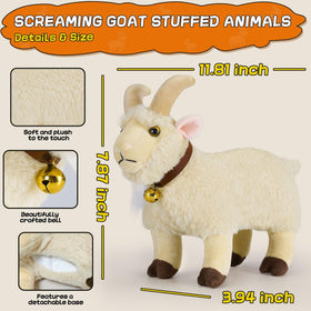 SnugBibble goat plush, a prank gift for friends.