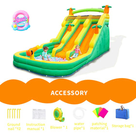 SnuggleBounce water pipe connection for refreshing water spray