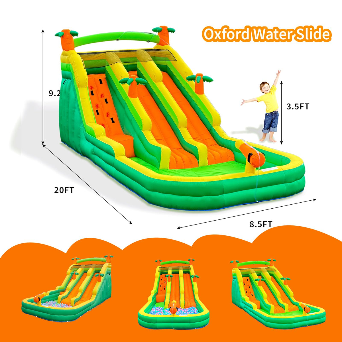 SnuggleBounce blower in action powering quick inflation
