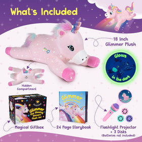 SNUGSHINE flashlight projector displays book scenes on walls to spark imagination.