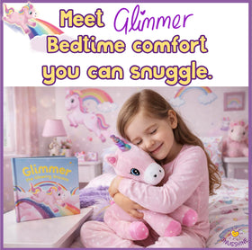 SNUGSHINE wall projections bring Glimmer's world to life during storytelling.