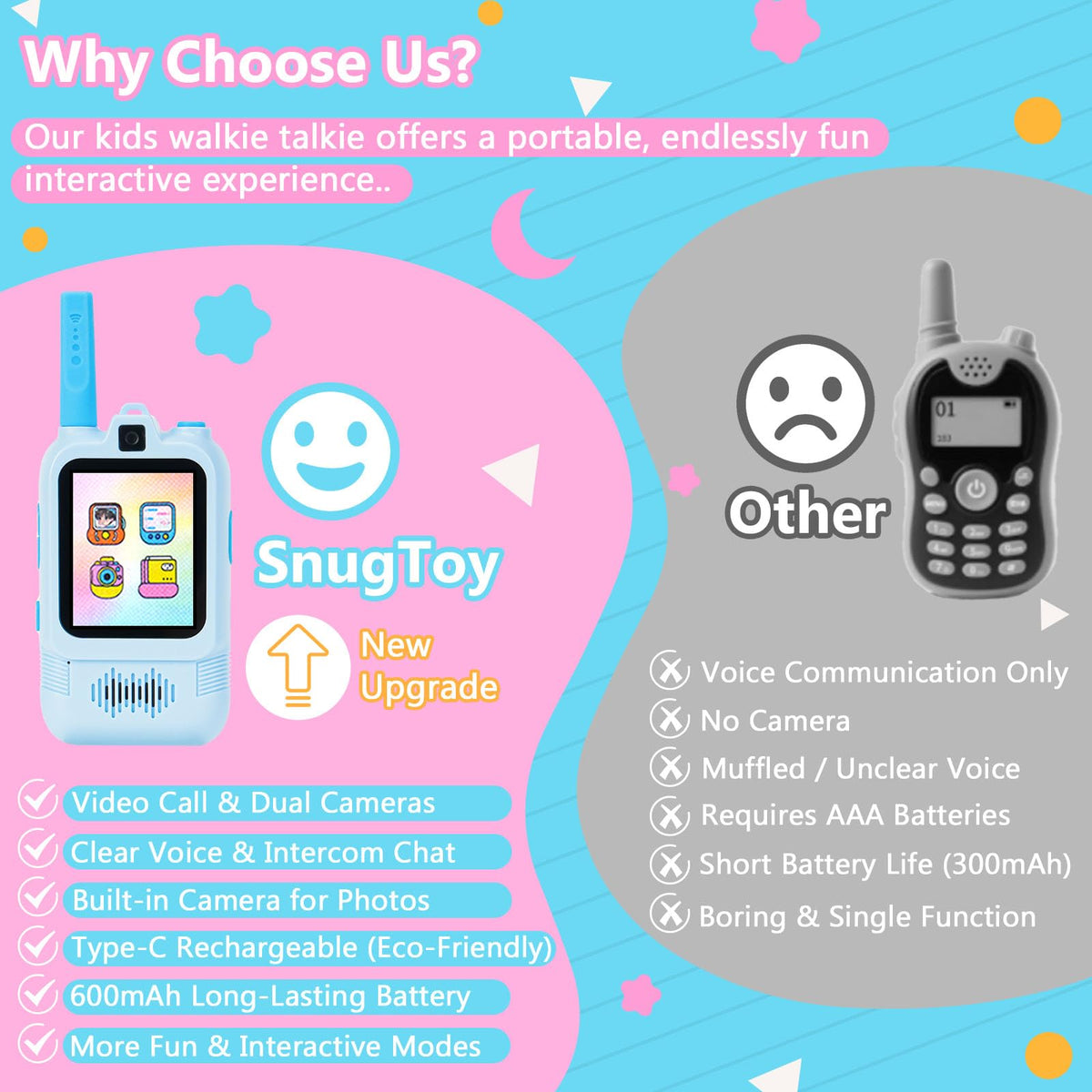 SNUGTOY photo sharing feature for instant moments during play