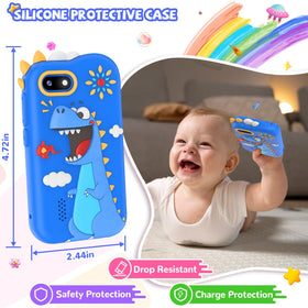 Compact blue design fits small hands for easy everyday use