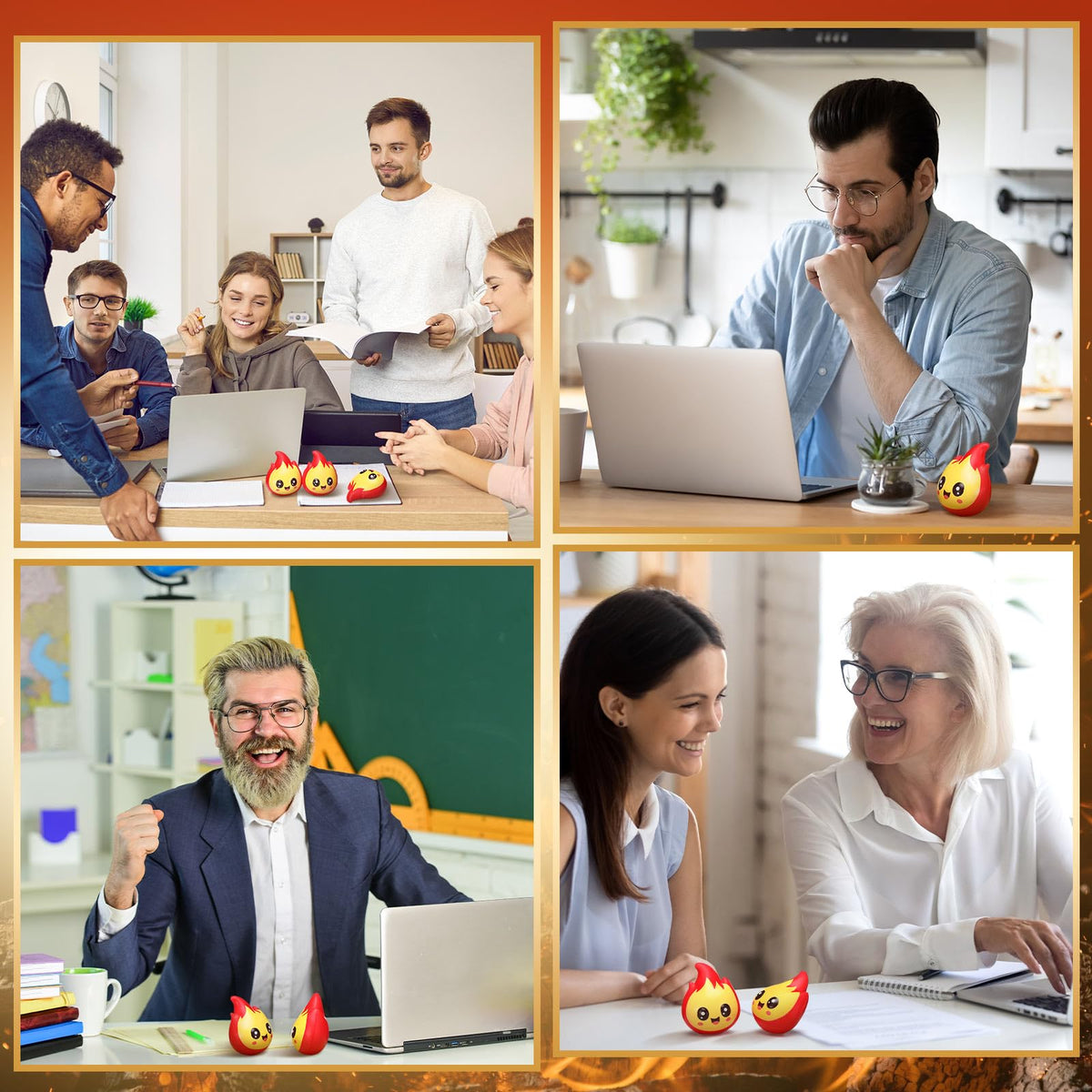 Soaoo fire stress balls office use for desk break and focus