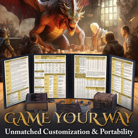 Soar Forge DM Screen folds to a compact size for easy transport
