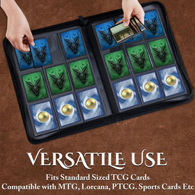 Soar Forge Star Mage binder side-loading pockets ease card insertion.