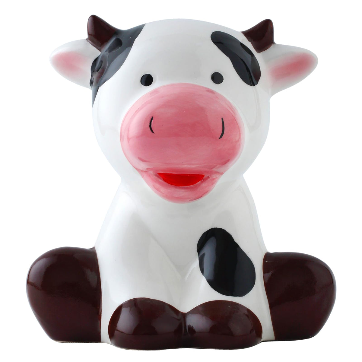 Sobeit dairy cow piggy bank with coins inside