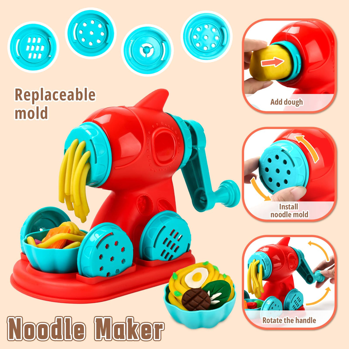 SOCBTNSO accessory set with 75 pieces expands cooking play possibilities.