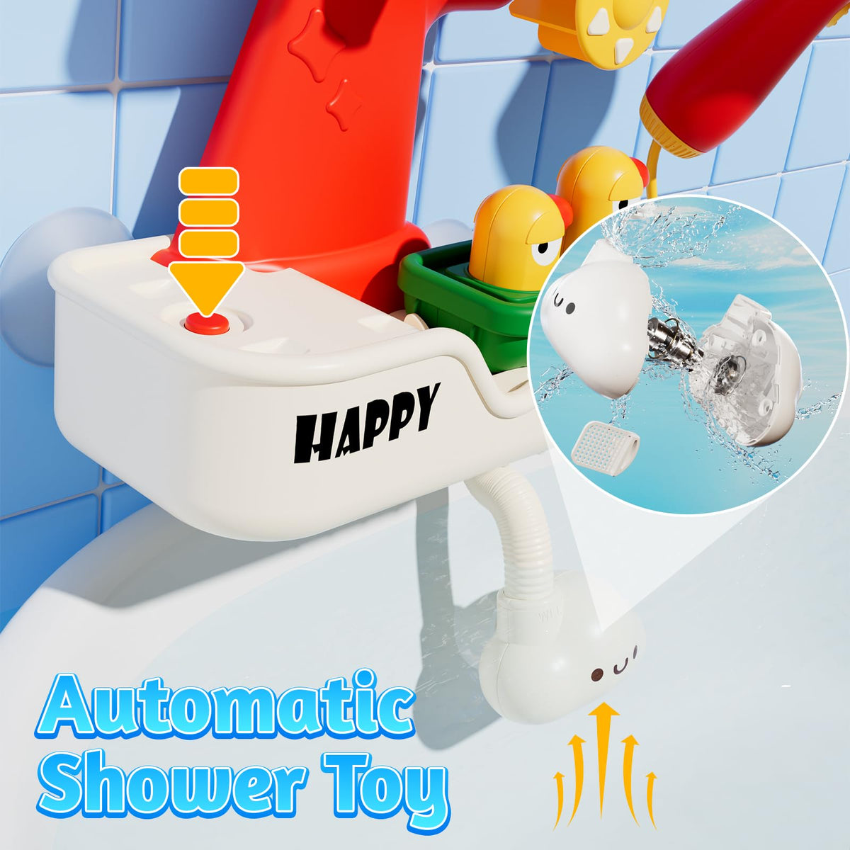 SOCBTNSO FlowFun auto shower delivering steady streams for bath play