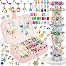 Sofier Charm Bracelet Kit contents with colorful charms for creative play