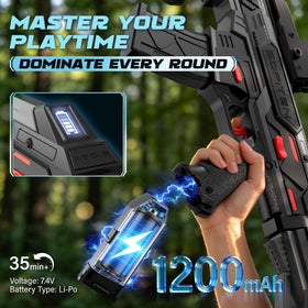 SOFITEN gel ball blaster bolt-following effect for realism during rapid fire
