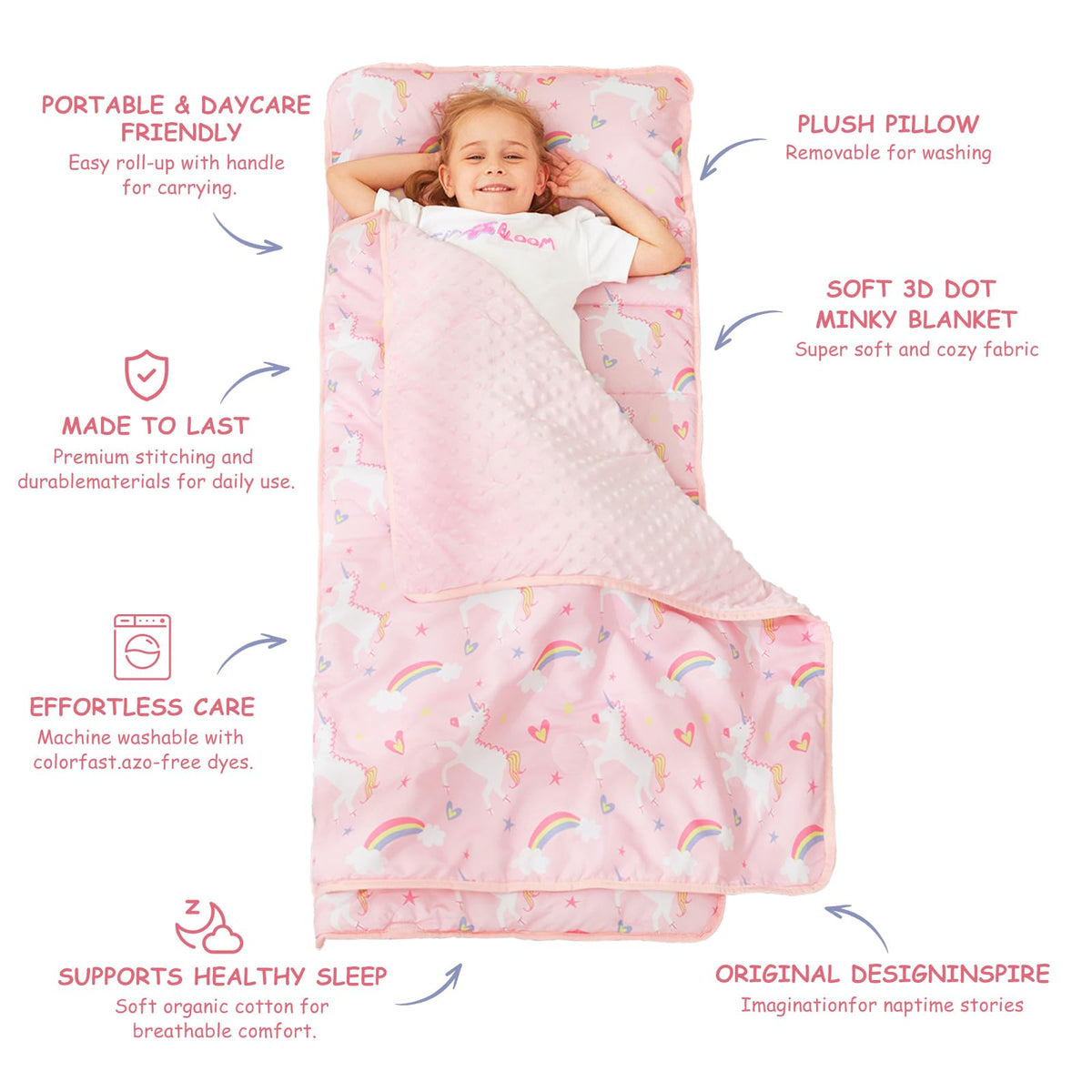 Softan nap mat truck print for daycare fun during rest