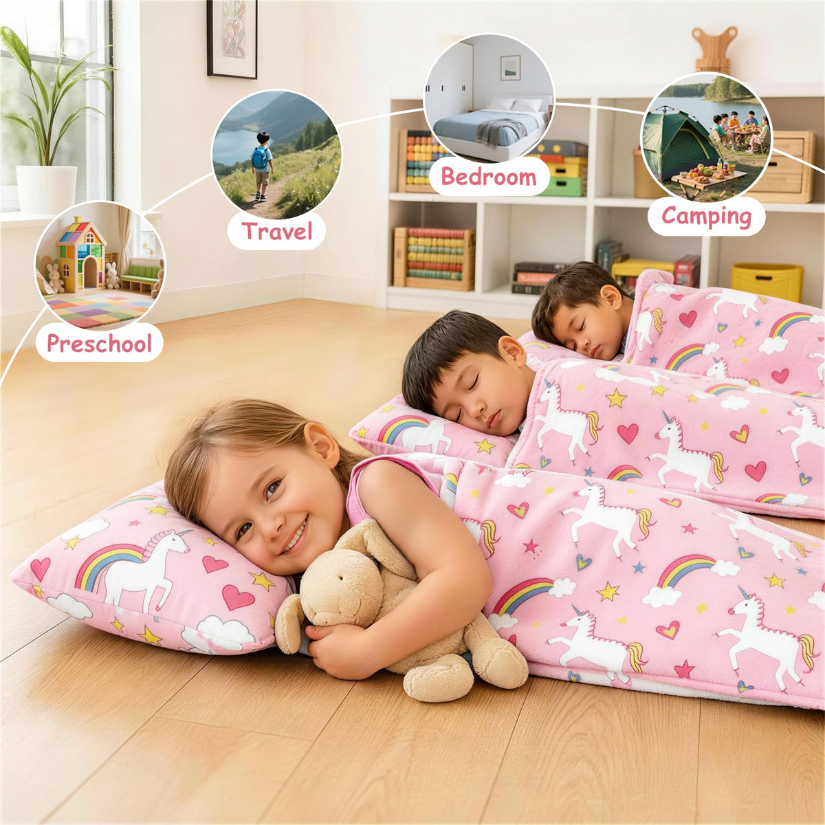 Softan nap mat unicorn print for playful naptime