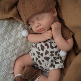 SOFTMARY lifelike reborn doll full silicone, 12 inches, perfect for cuddling.