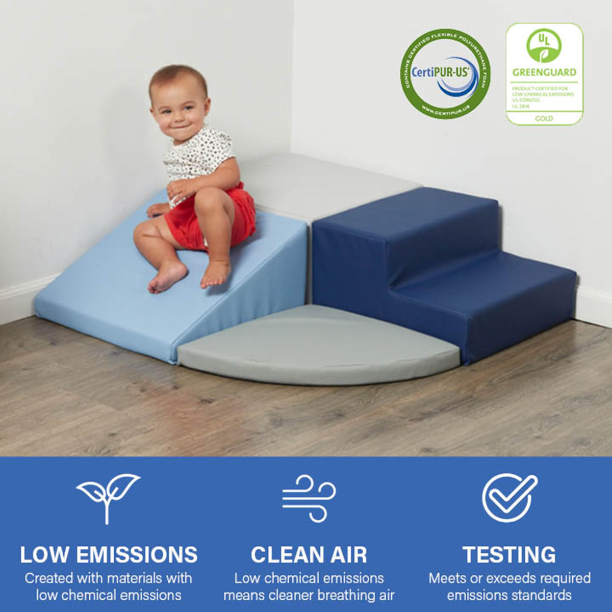 SoftScape toddler playing demonstrates active exploration and motor skill development.