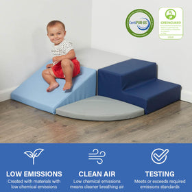 SoftScape toddler playing demonstrates active exploration and motor skill development.