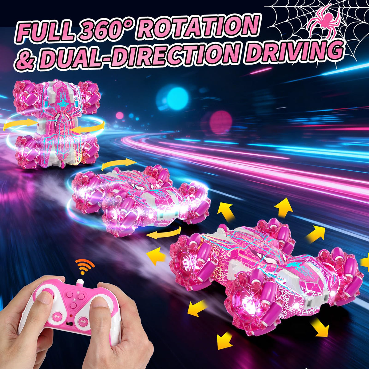 SOGAWEBB Spider RC Car gesture sensing remote adds hands-free control.