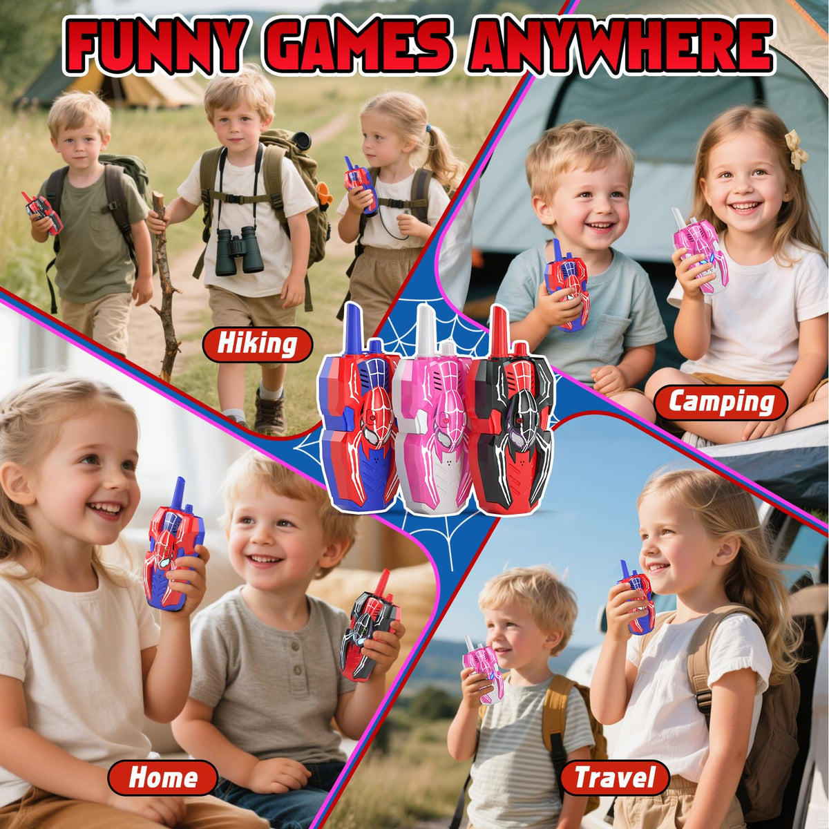 SOGAWEBB walkie talkies outdoors in camping setup enabling simple communication