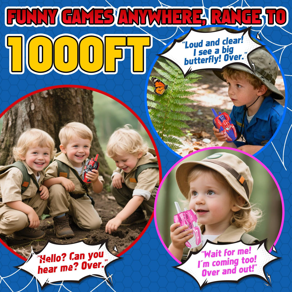 SOGAWEBB walkie talkies side buttons simplify use