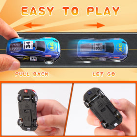 Soi-Meme pull back cars feature smooth edges for safe, easy play.