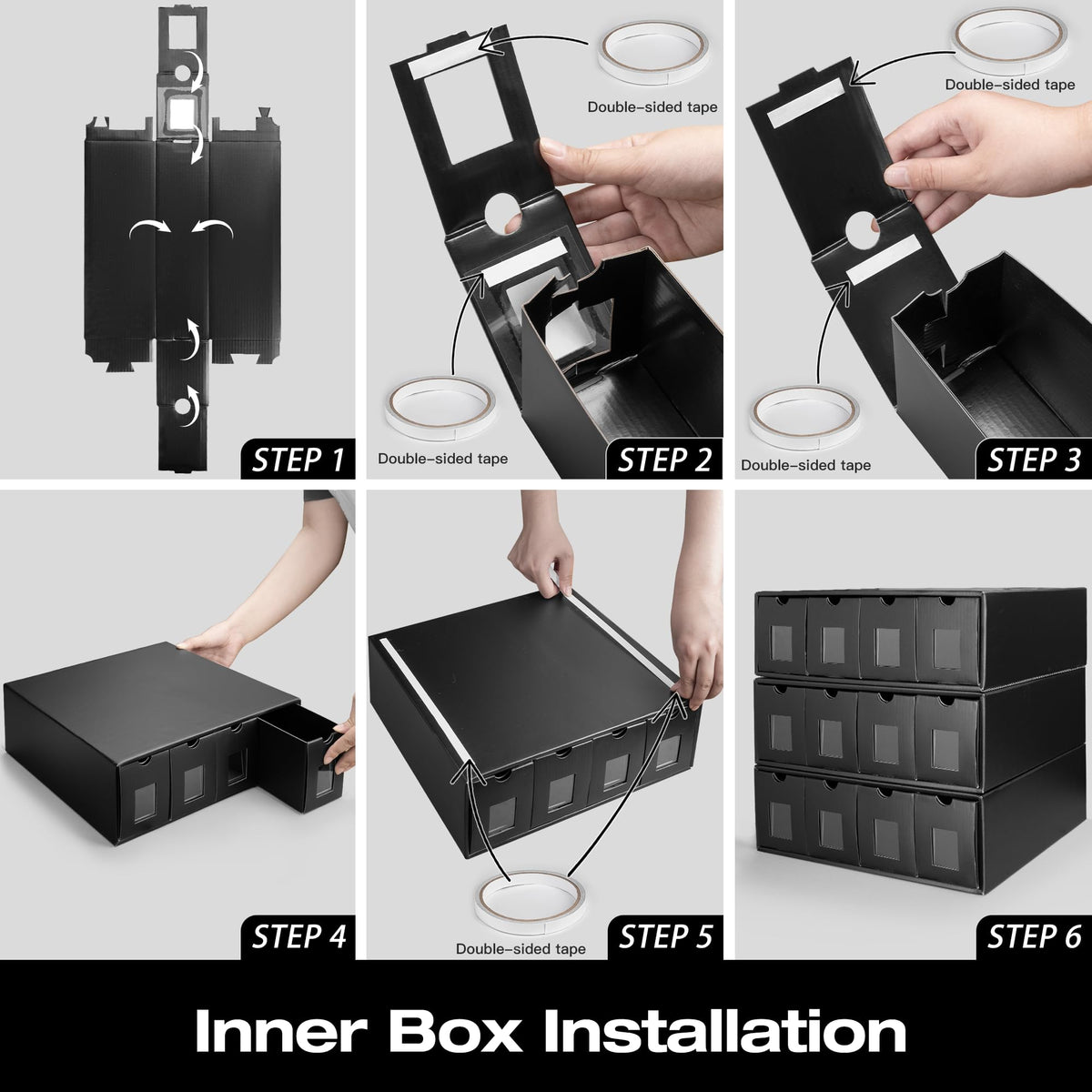 Solbor instruction manual and tape simplify fast, clutter-free setup.