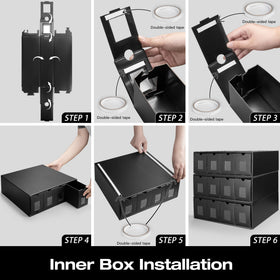 Solbor instruction manual and tape simplify fast, clutter-free setup.