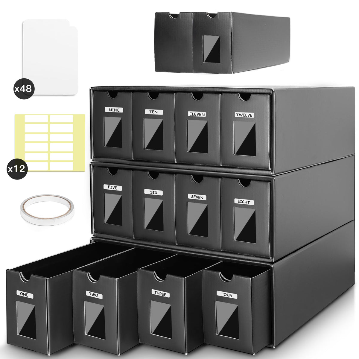 Solbor trading card storage box assembly for quick setup and organized collection.