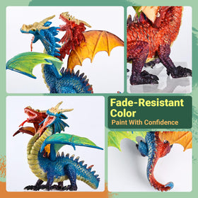 SOLDAY durable ABS plastic dragons withstand playtime adventures.